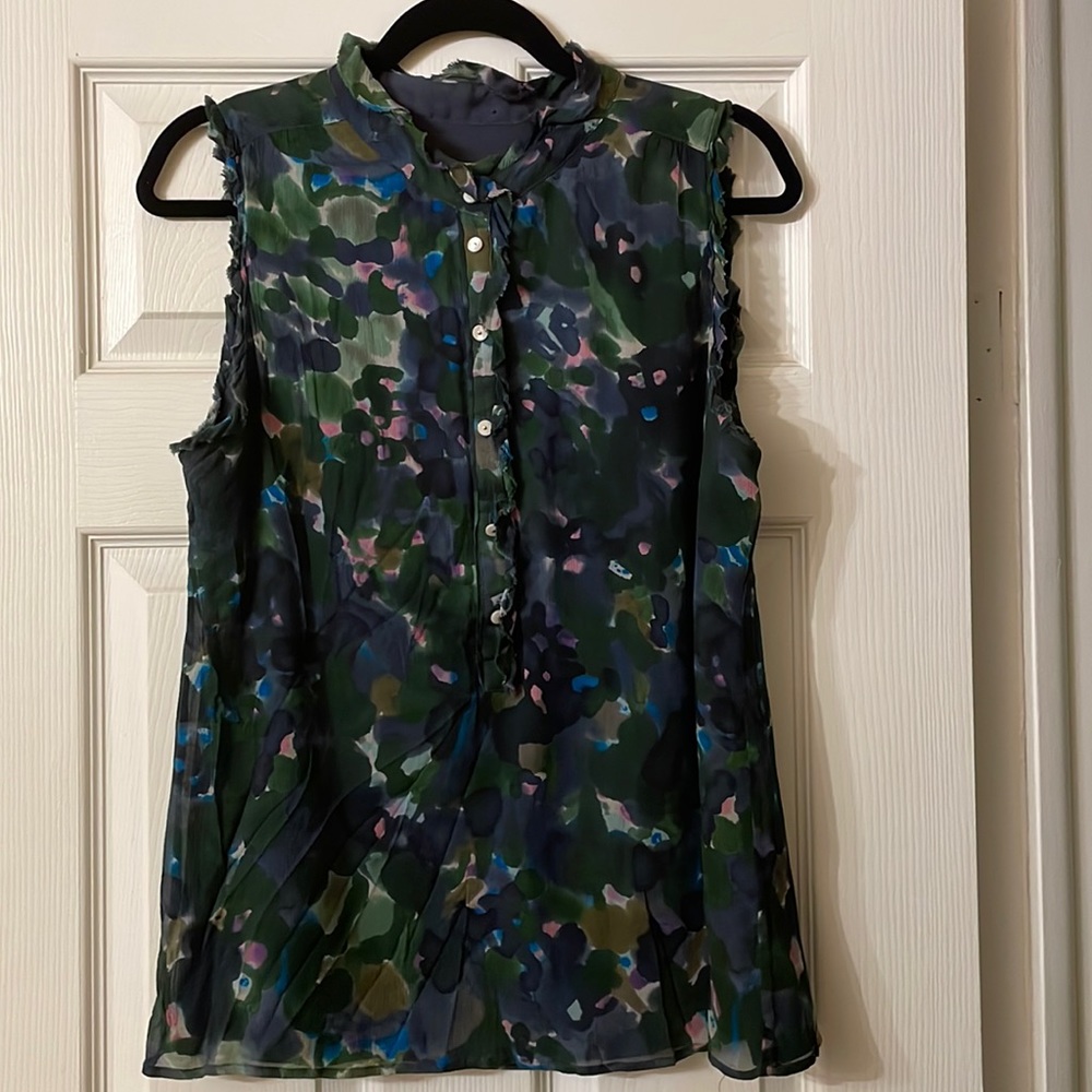J. Crew silk sleeveless silk shirt